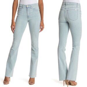 Joe's Jeans High Rise Bootcut Denim Jeans Women's 27 Bangkok Light Wash Raw Hem